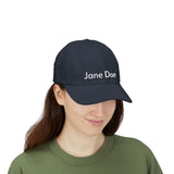 Jane Doe Baseball Cap (Navy Hat/White Embroidery)