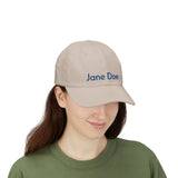 Jane Doe Baseball Cap (Stone Hat/Blue Embroidery)