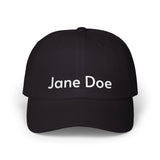 Jane Doe Baseball Cap (Black Hat/White Embroidery)