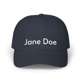 Jane Doe Baseball Cap (Navy Hat/White Embroidery)