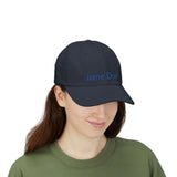 Jane Doe Baseball Cap (Navy Hat/Blue Embroidery)