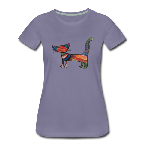 Cat T-Shirt - washed violet